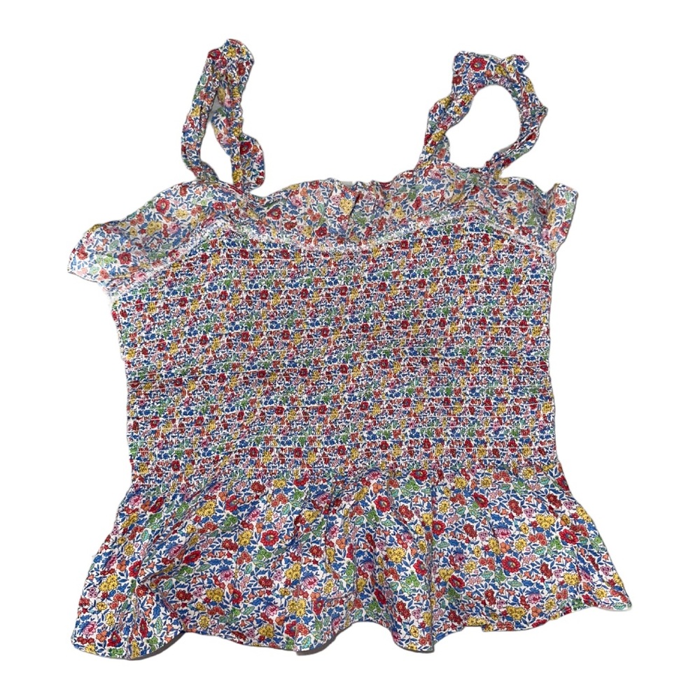 JCrew Smocked Ruffle Top in Liberty Favourite Flowers